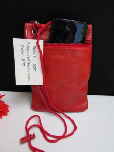 Hot Red Traveling Small Bag Wallet Genuine Leather Crossbody Handbag New Women Fashion