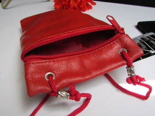 Hot Red Traveling Small Bag Wallet Genuine Leather Crossbody Handbag New Women Fashion