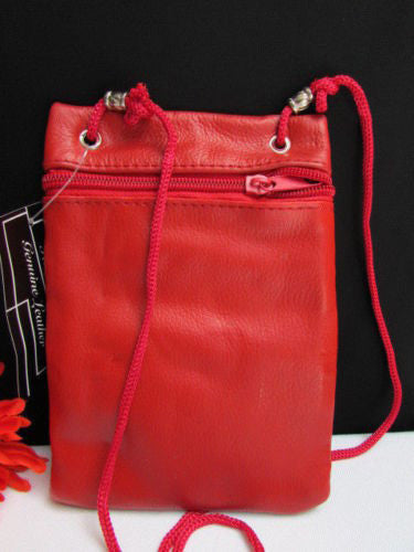 Hot Red Traveling Small Bag Wallet Genuine Leather Crossbody Handbag New Women Fashion