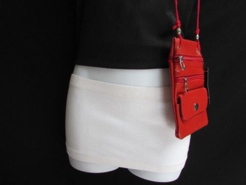 Hot Red Traveling Small Bag Wallet Genuine Leather Crossbody Handbag New Women Fashion