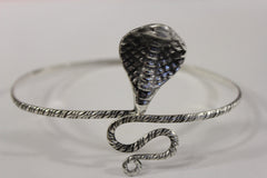 New Women Upper Arm Cuff Bracelet Silver Snake Metal Fashion Jewelry Chain Cobra - alwaystyle4you - 4