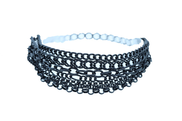 Brand New Women Black Metal Chain Boot Bracelet Anklet Shoe Wave Charm Texas Western Style