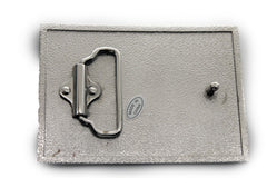 Silver Black Large Square Big Sing 4X4 Western Hip Hop Belt Buckle Men