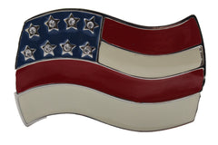 Silver Metal 3D USA Flag United States Belt Buckle Men Cowboy Western