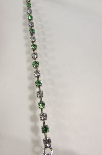 Silver Metal Bra Straps Decorative Lingerie Green Blue Pink Rhinestones New Women Accessories