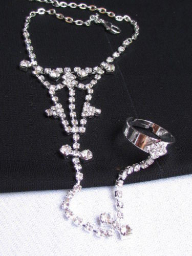 Silver Metal Casual Anklet Foot Chain Body Jewelry Mini Rhinestones New Women Accessories
