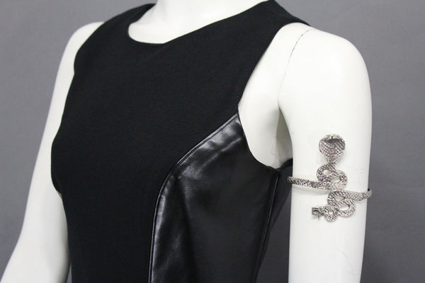 Silver Metal Long Tael Snake Bangle Upper Arm Cuff Bracelet New Women Fashion Jewelry Accessories