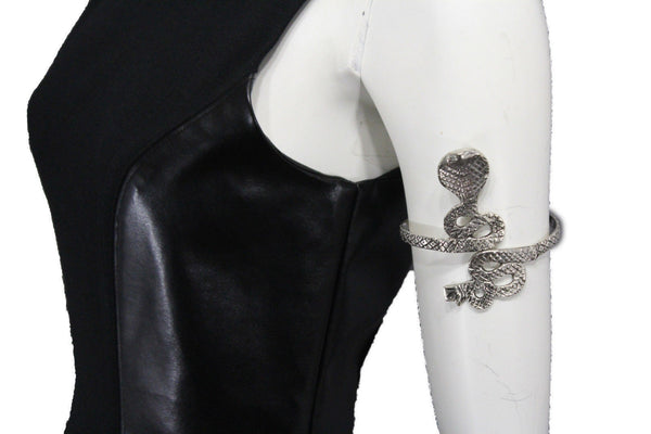 Silver Metal Long Tael Snake Bangle Upper Arm Cuff Bracelet New Women Fashion Jewelry Accessories