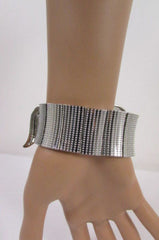Silver Metal Bracelet Pony Horse Elastic Multi Rhinestones New Women Fashion Jewelry Accessories - alwaystyle4you - 3