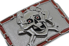 Silver Metal Skull Skeleton Bone Pirate Belt Buckle Halloween Sexy Ladies Men