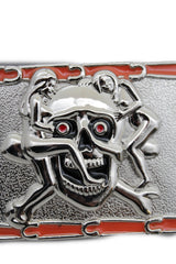 Silver Metal Skull Skeleton Bone Pirate Belt Buckle Halloween Sexy Ladies Men