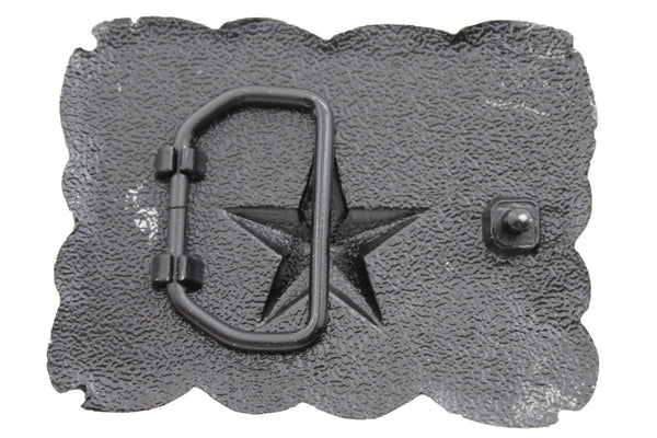 Silver Metal Texas Lone Large Star Belt Buckle Men Women Cowboys Fashion Accessories