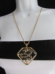 Women Gold Metal Chains Fashion Necklace Big Snake Pendant Silver Rhinestones - alwaystyle4you - 3