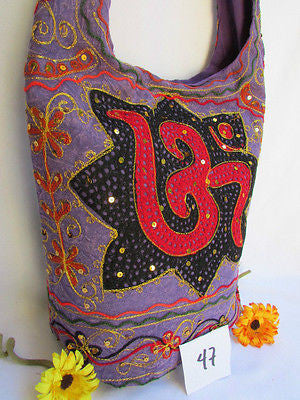 New Women Cross Body Fabric Fashion Messenger Hand India Peace Sign Purple - alwaystyle4you - 71
