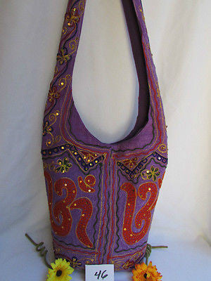 New Women Cross Body Fabric Fashion Messenger Hand India Peace Sign Purple - alwaystyle4you - 48