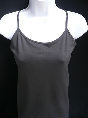 New Women Charcoal Basic Tank Top Sexy Camisole Spaghetti Straps Plus Size Medium Large - alwaystyle4you - 2