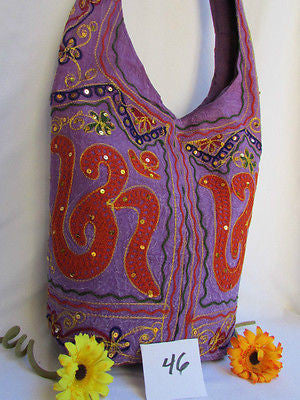 New Women Cross Body Fabric Fashion Messenger Hand India Peace Sign Purple - alwaystyle4you - 57