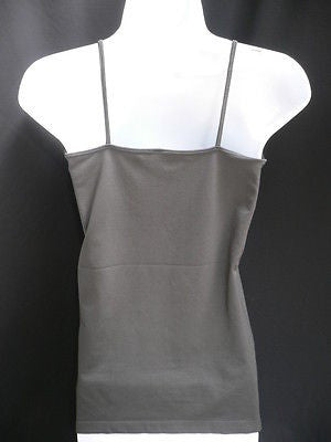 New Women Charcoal Basic Tank Top Sexy Camisole Spaghetti Straps Plus Size Medium Large - alwaystyle4you - 5