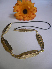 New Women Big Gold Metal Leaf Head Chain Band Fashion Jewelry Grecian Headband - alwaystyle4you - 3