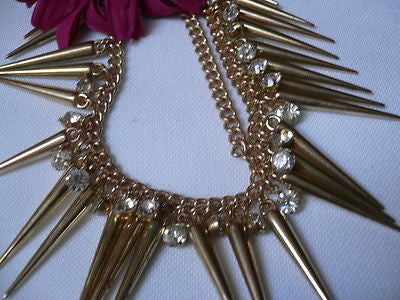 New Women Gold Head Chain Spikes Fashion Jewelry Rhinestones Circlet Headband - alwaystyle4you - 5