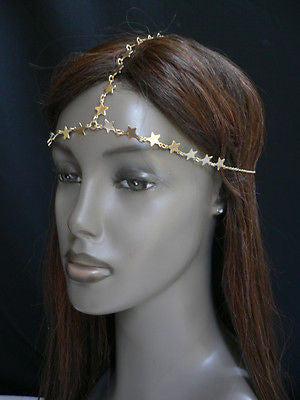 Women Gold Trendy Multi Stars Head Chain Grecian Circlet Fashion Jewelry - alwaystyle4you - 4