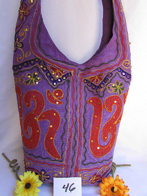 New Women Cross Body Fabric Fashion Messenger Hand India Peace Sign Purple - alwaystyle4you - 4