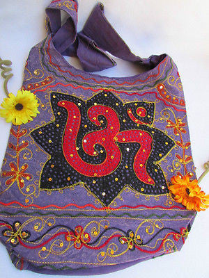 New Women Cross Body Fabric Fashion Messenger Hand India Peace Sign Purple - alwaystyle4you - 64