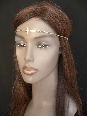 Latest Women Silver Metal Cross Head Band Chain Celebrity Circlet Sexy Jewelry - alwaystyle4you - 3