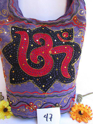 New Women Cross Body Fabric Fashion Messenger Hand India Peace Sign Purple - alwaystyle4you - 63