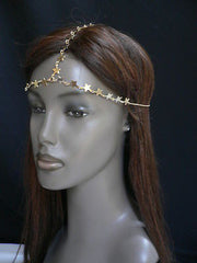 Women Gold Trendy Multi Stars Head Chain Grecian Circlet Fashion Jewelry - alwaystyle4you - 1