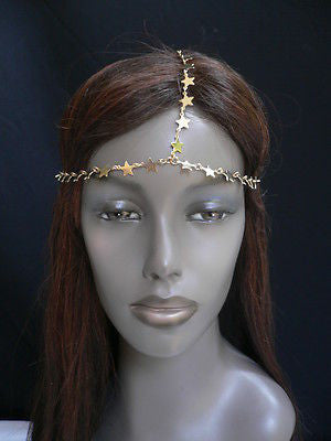 Women Gold Trendy Multi Stars Head Chain Grecian Circlet Fashion Jewelry - alwaystyle4you - 10