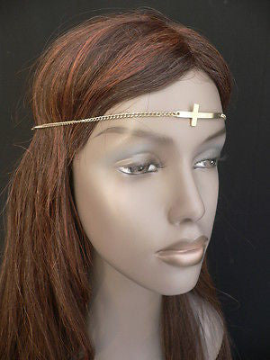 Latest Women Silver Metal Cross Head Band Chain Celebrity Circlet Sexy Jewelry - alwaystyle4you - 10