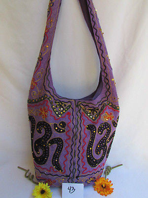 New Women Cross Body Fabric Fashion Messenger Hand India Peace Sign Purple - alwaystyle4you - 1