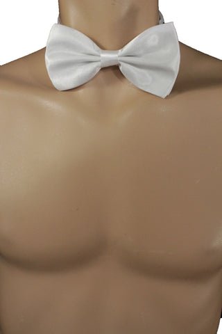 White Fabric Neck Bow Tie Tuxedo Costume New Men Women Teens And Kids Fashion Accessories