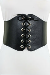 Women Elastic Waistband Wide High Waist Dressy Chic Fashion Corset Belt Size S M