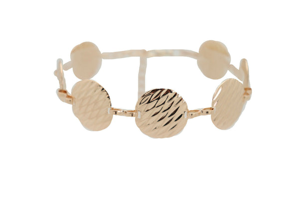 Women Gold Metal Chain Boot Bracelet Shoe Anklet Circle Charms Going Out Look Women Accessories