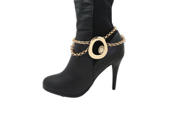 Gold Metal Chain Boot Bracelet Shoe Art Deco Charm