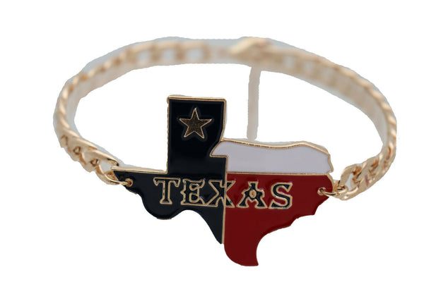 New Women Fashion Accessories Gold Metal Chain Boot Bracelet Shoe Texas State Rider Biker Charm Anklet