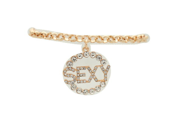 New Women Accessories Shiny Gold Metal Chain Boot Bracelet Anklet Shoe SEXY Charm Bling Fashion