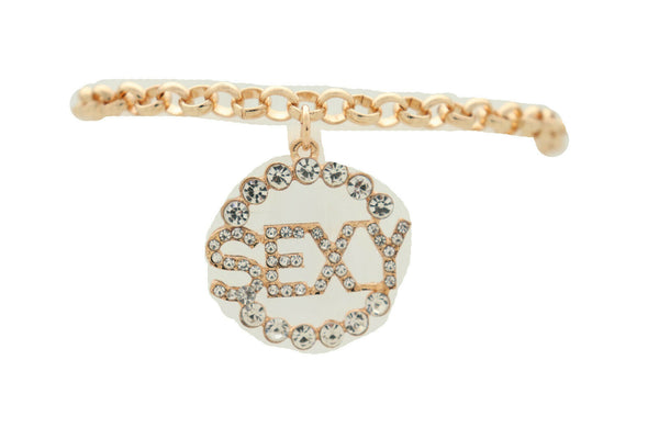 New Women Accessories Shiny Gold Metal Chain Boot Bracelet Anklet Shoe SEXY Charm Bling Fashion
