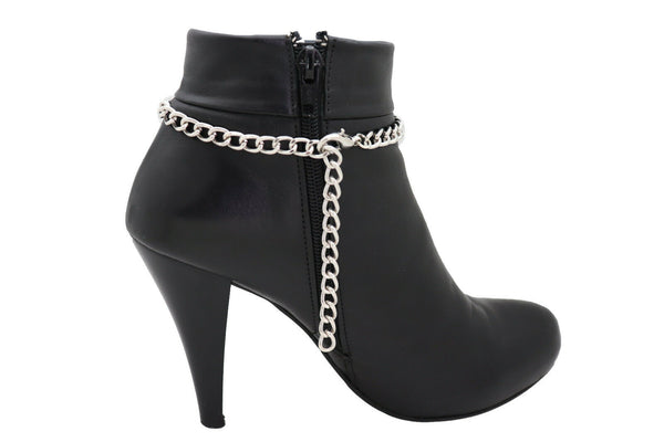 New Women Fashion Accessories Silver Metal Chain Boot Bracelet Anklet Shoe Butterfly Charm
