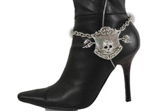 "Live to Ride" Motorcycle Biker Skull Pendant Boot Chain