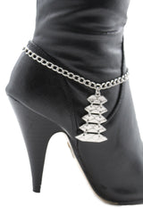 Silver Metal Boot Bracelet Chains Christmas Tree Bling Anklet Charm Heels New Women Fashion Jewelry - alwaystyle4you - 2