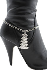 Silver Metal Boot Bracelet Chains Christmas Tree Bling Anklet Charm Heels New Women Fashion Jewelry - alwaystyle4you - 4