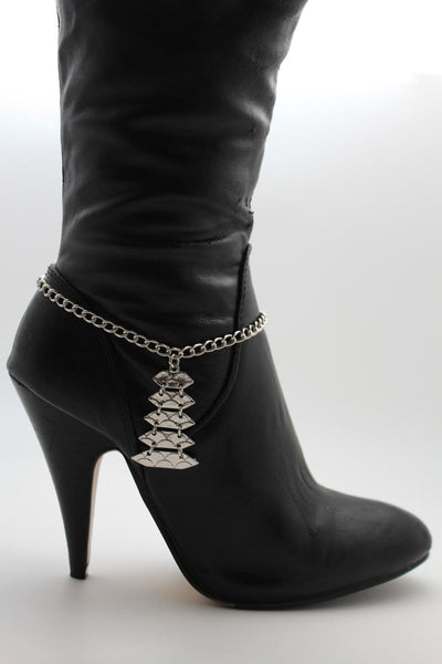 Silver Metal Boot Bracelet Chains Christmas Tree Bling Anklet Charm Heels New Women Fashion Jewelry - alwaystyle4you - 6