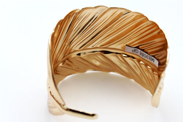 Silver / Gold Metal Cuff Bracelet Long Leaf Wrap Around Adjustable New Women Fashion Jewelry Accessories - alwaystyle4you - 20