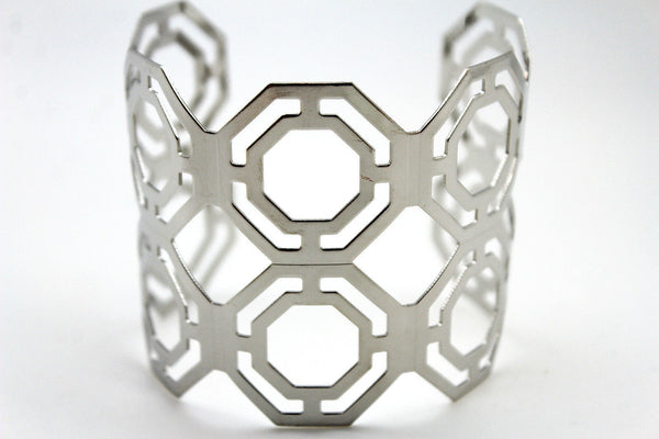Gold / Silver Thin Metal Hand Cuff Bracelet Geometric Shapes New Women Fashion Jewelry Accessories - alwaystyle4you - 18