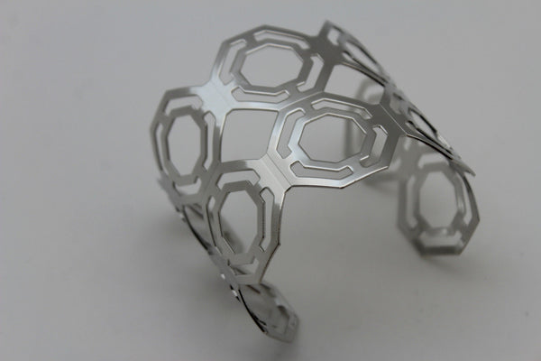 Gold / Silver Thin Metal Hand Cuff Bracelet Geometric Shapes New Women Fashion Jewelry Accessories - alwaystyle4you - 21