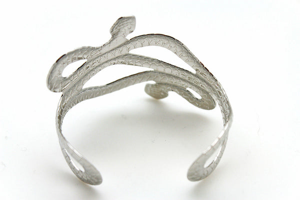 Gold / Silver Metal Cuff Bracelet Cobra Snake Trendy Wrap Around New Women Fashion Jewelry Accessories - alwaystyle4you - 21