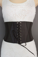 Dark Brown / Black / Brown / Gold Faux Leather Elastic Back Wide Corset Hip High Waist Belt Women Fashion Hot Accessories S M - alwaystyle4you - 1